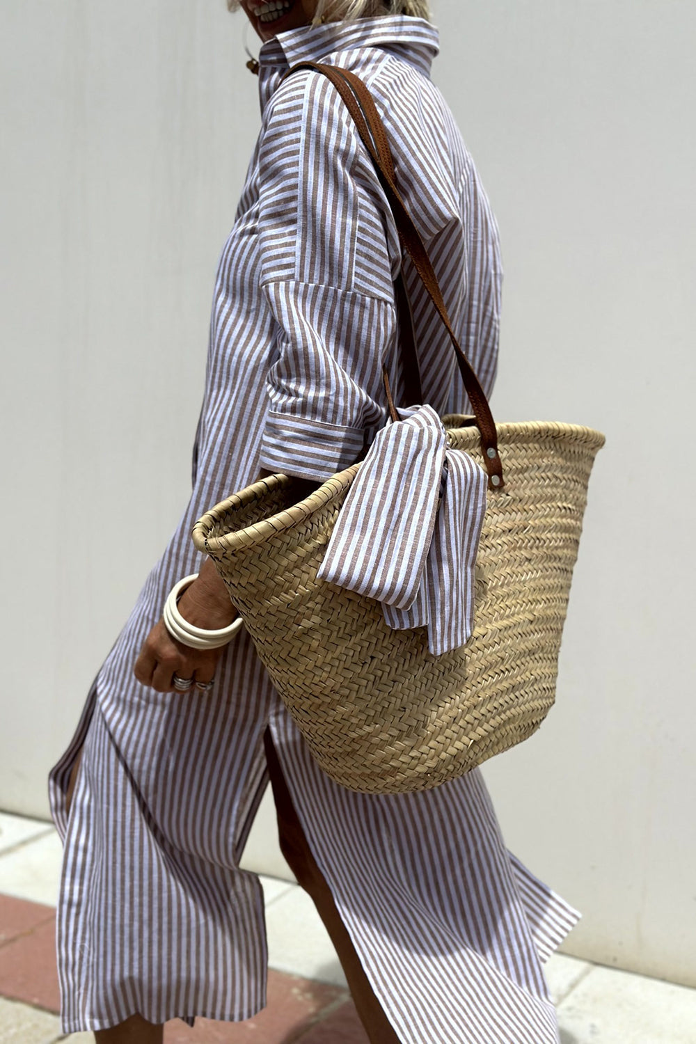 Sunna | Timeless Striped Shirt Dress with Elegant Comfort
