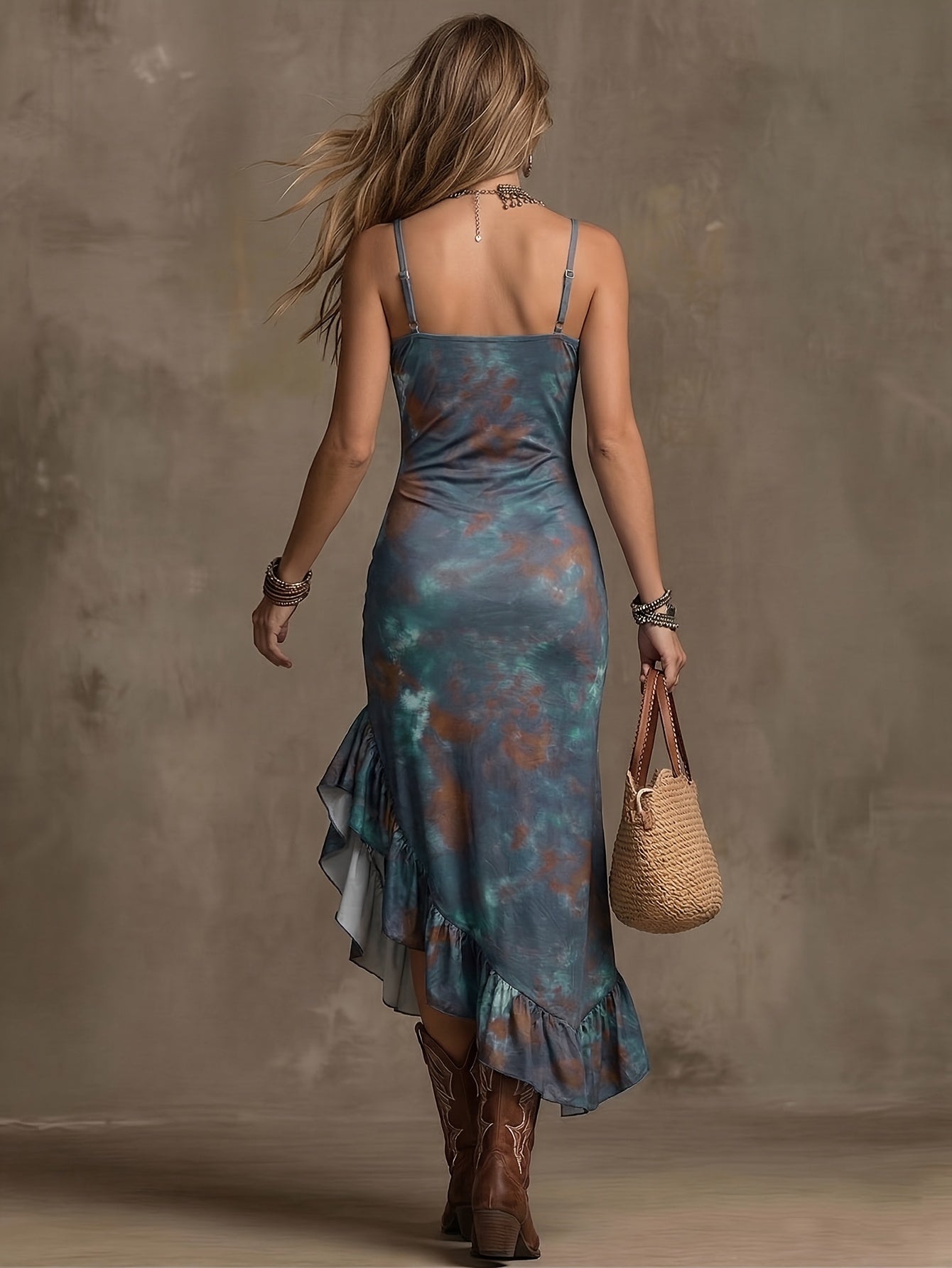 Sedona™ – Tie-Dye Ruffle Midi Dress