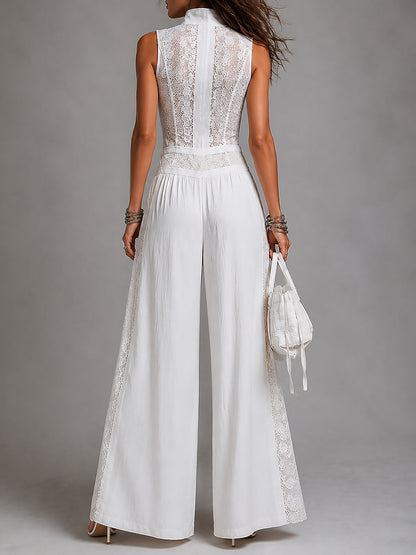 Ivory Allure Lace Jumpsuit