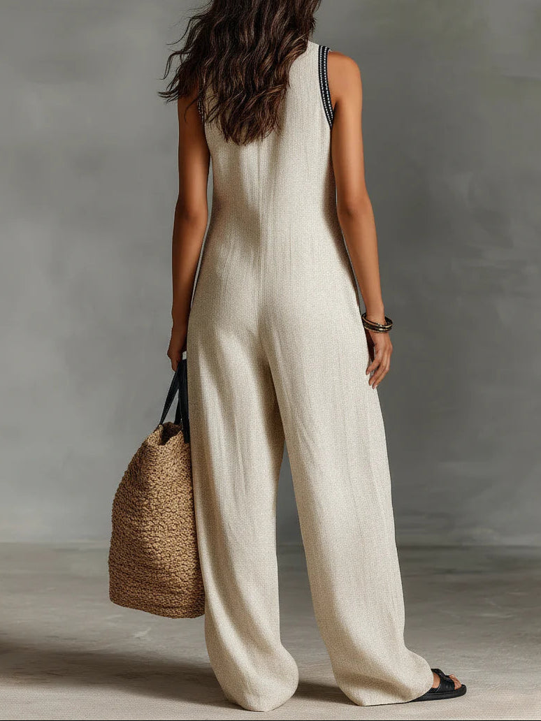 Lila Stand-Up Collar Jumpsuit