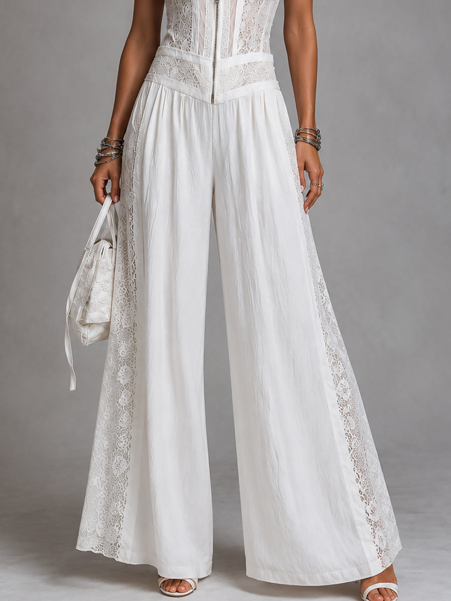 Ivory Allure Lace Jumpsuit