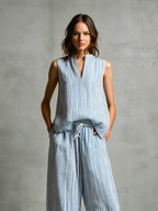 Livia | Striped Palazzo Set