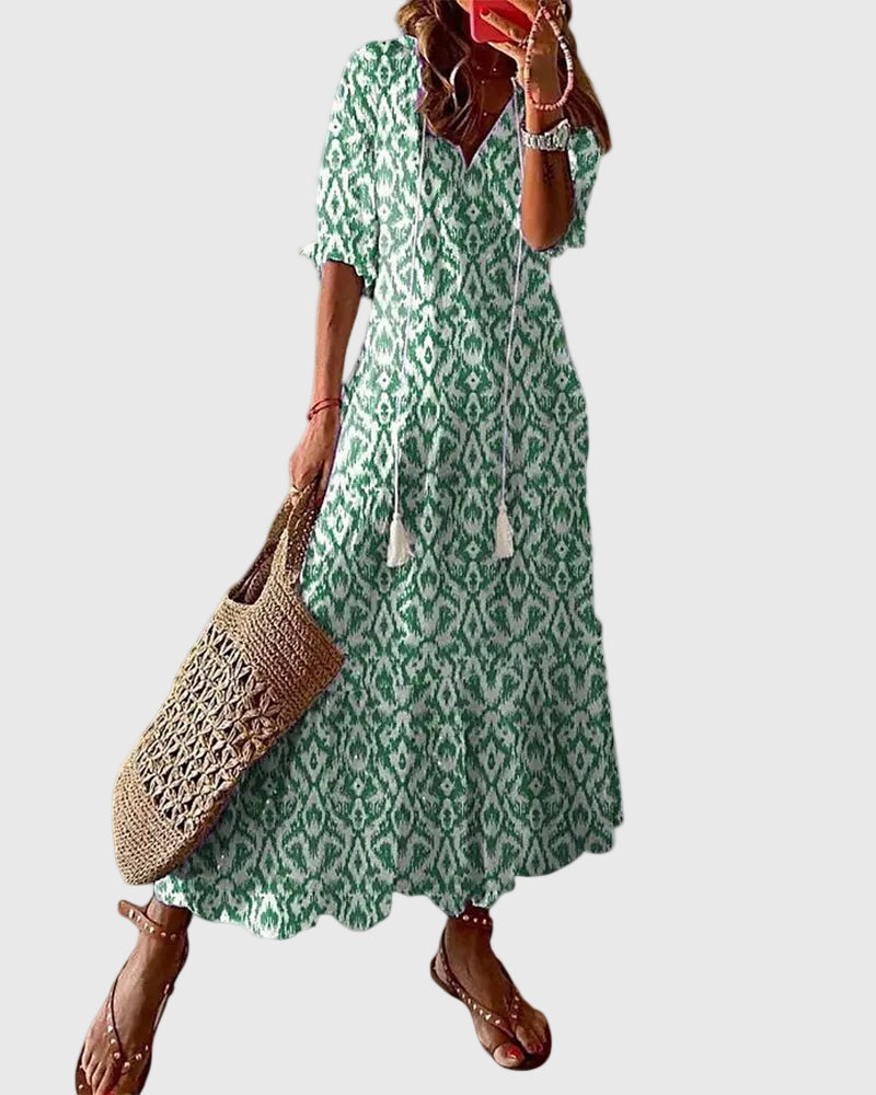 Sofia | Boho Vintage Summer Maxi Dress