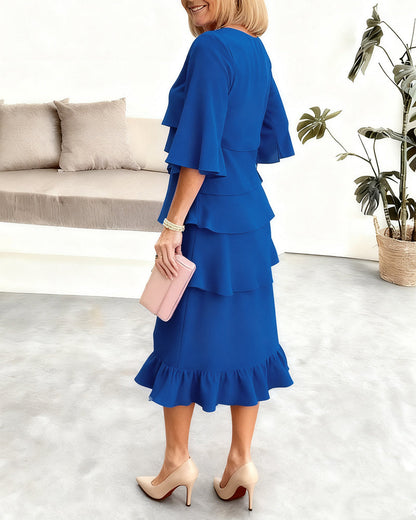 Lily Tiered Ruffled Midi Dress