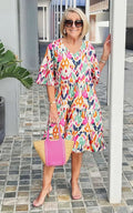 ISABELLA | ELEGANT COMFORT PRINTED TUNIC DRESS