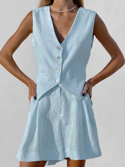Sophia Cover Up Two Piece Shorts Set