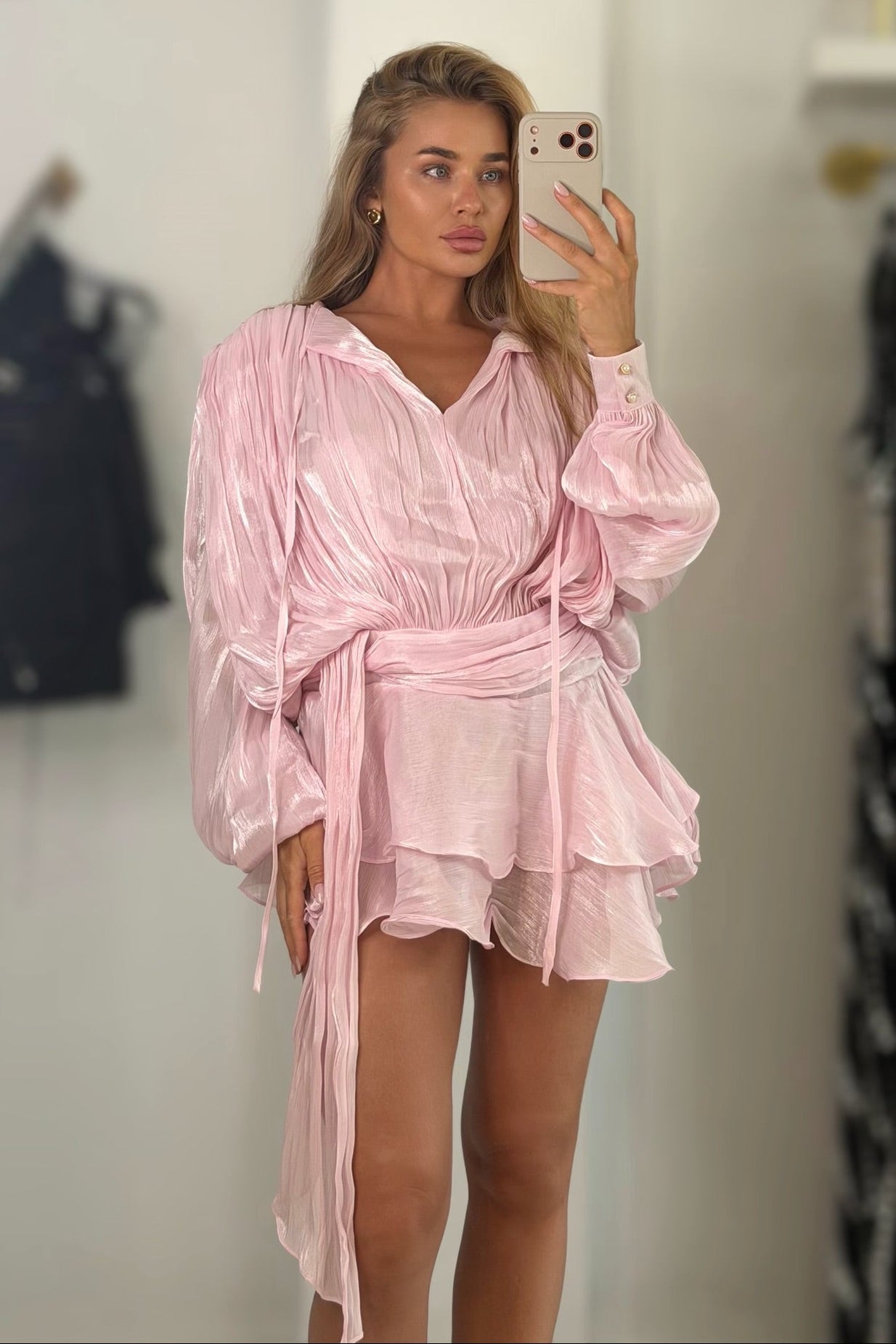 Jessica Bara Endel Long Sleeve Mini Dress as seen on Carolina Delgado
