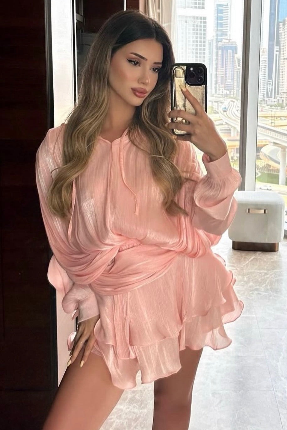Jessica Bara Endel Long Sleeve Mini Dress as seen on Carolina Delgado