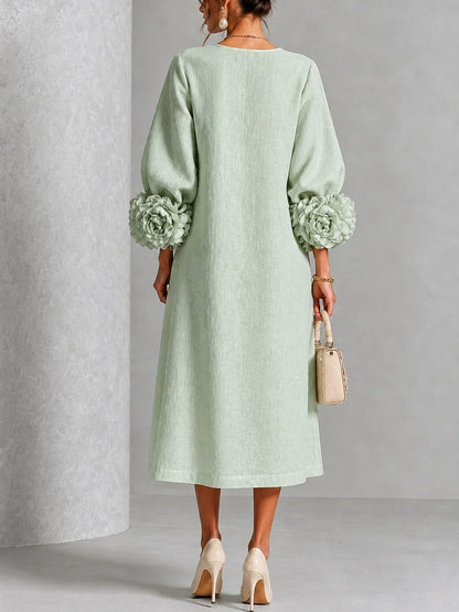 Celeste™ Floral Cuff Midi Dress