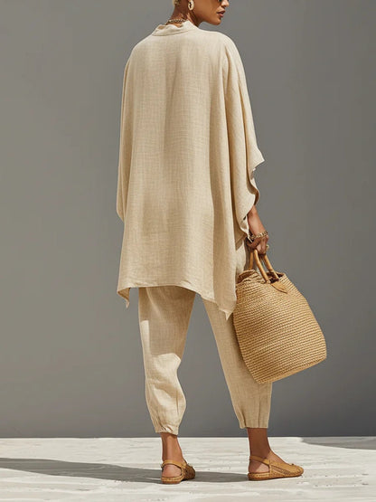 Kiera Asymmetrical Hem Top and Jogger Pants Suit