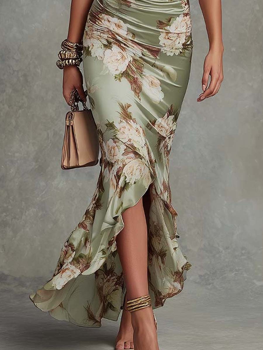 The Anna Emerald Bloom Maxi Dress