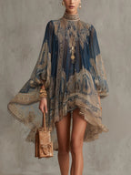 Iris High-Neck Mini Dress