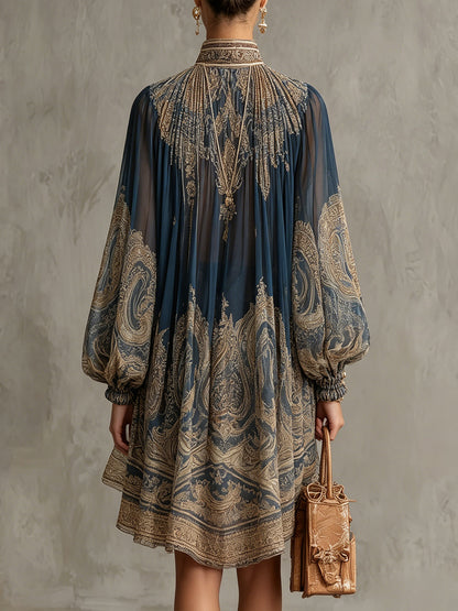 Iris High-Neck Mini Dress