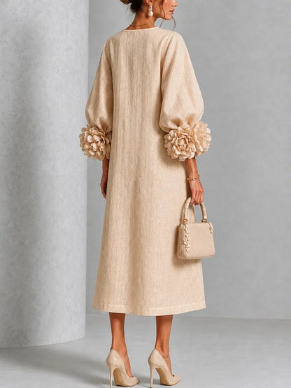 Celeste™ Floral Cuff Midi Dress