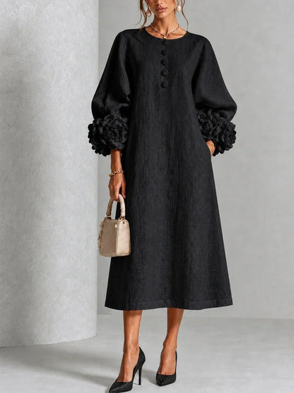 Celeste™ Floral Cuff Midi Dress