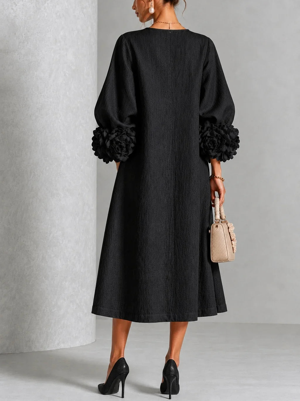 Celeste™ Floral Cuff Midi Dress