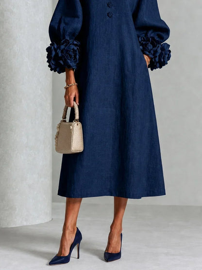 Celeste™ Floral Cuff Midi Dress