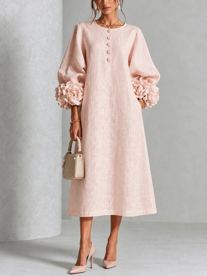 Celeste™ Floral Cuff Midi Dress