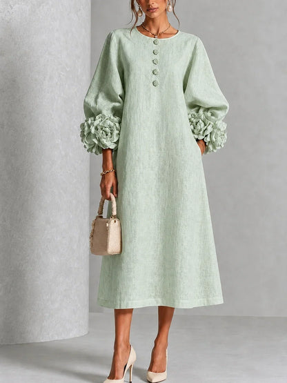 Celeste™ Floral Cuff Midi Dress