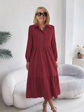 SOPHIA | ELEGANT COMFORT RUFFLE SHIRT DRESS