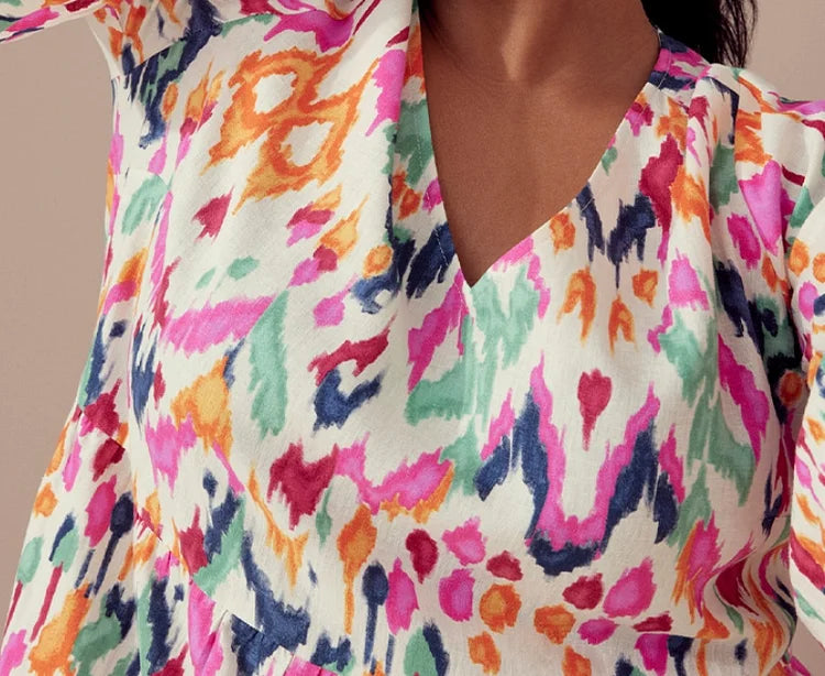 ISABELLA | ELEGANT COMFORT PRINTED TUNIC DRESS