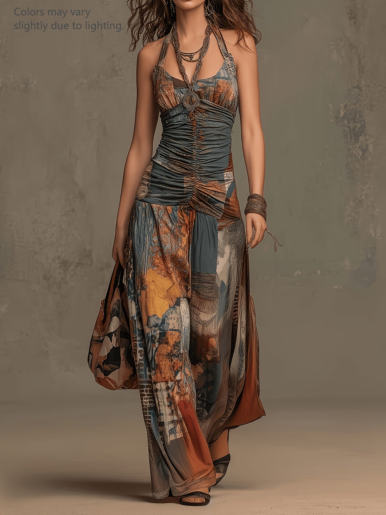Sienna™ – Bohemian Patchwork Maxi Dress
