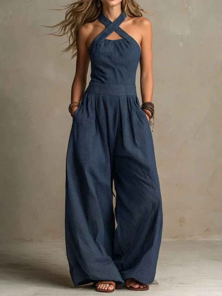Isabella | Long Flowy Set with Halter Neckline