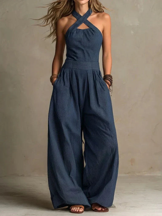 Isabella | Long Flowy Set with Halter Neckline